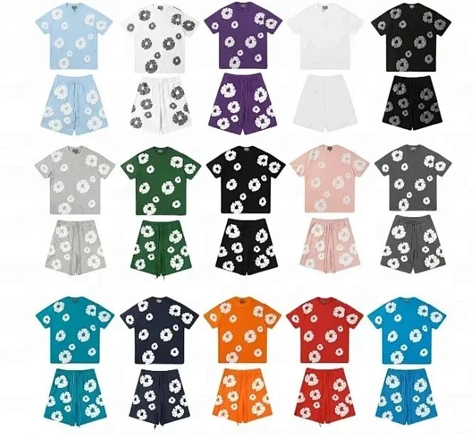 Embossed Print T-Shirt Set