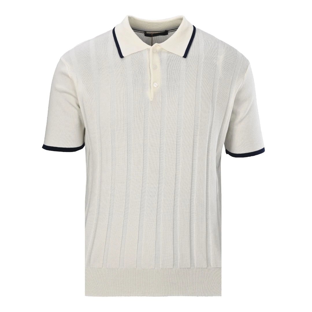 Rib Knit Wave Texture Linen T-Shirt photo 6