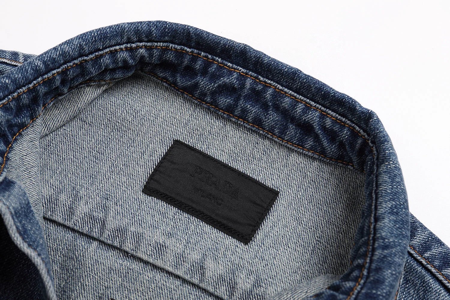 Triangle Metal Logo Denim Shirt photo 4