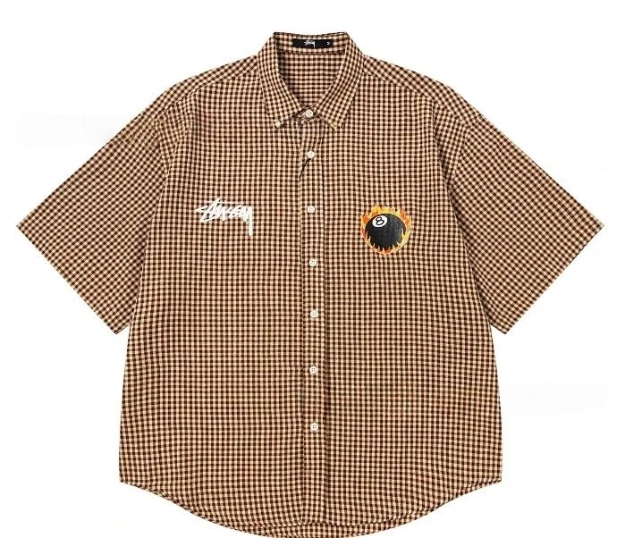 Classic Flame Print Revere Collar Shirt photo 7