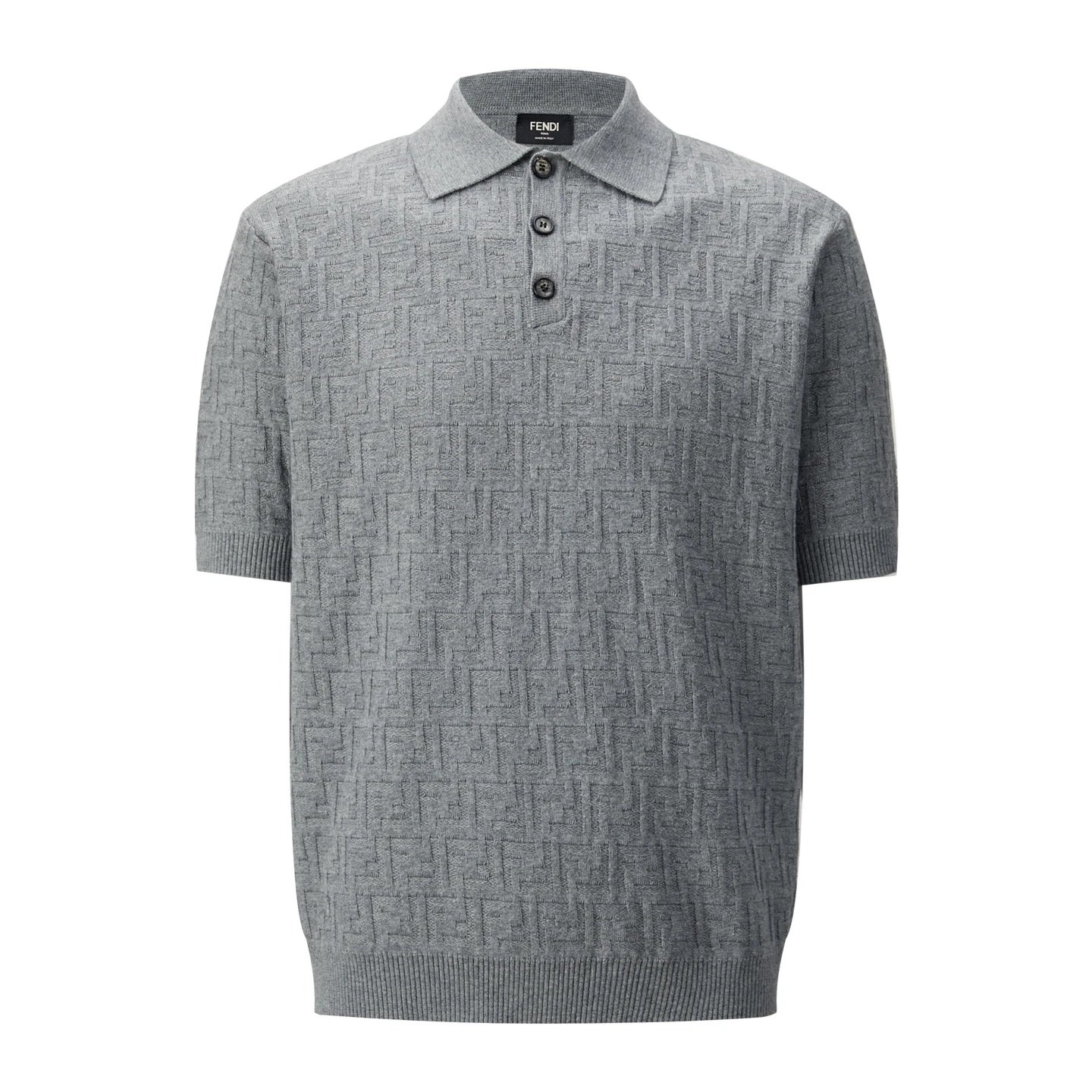 Jacquard Knit Polo Shirt