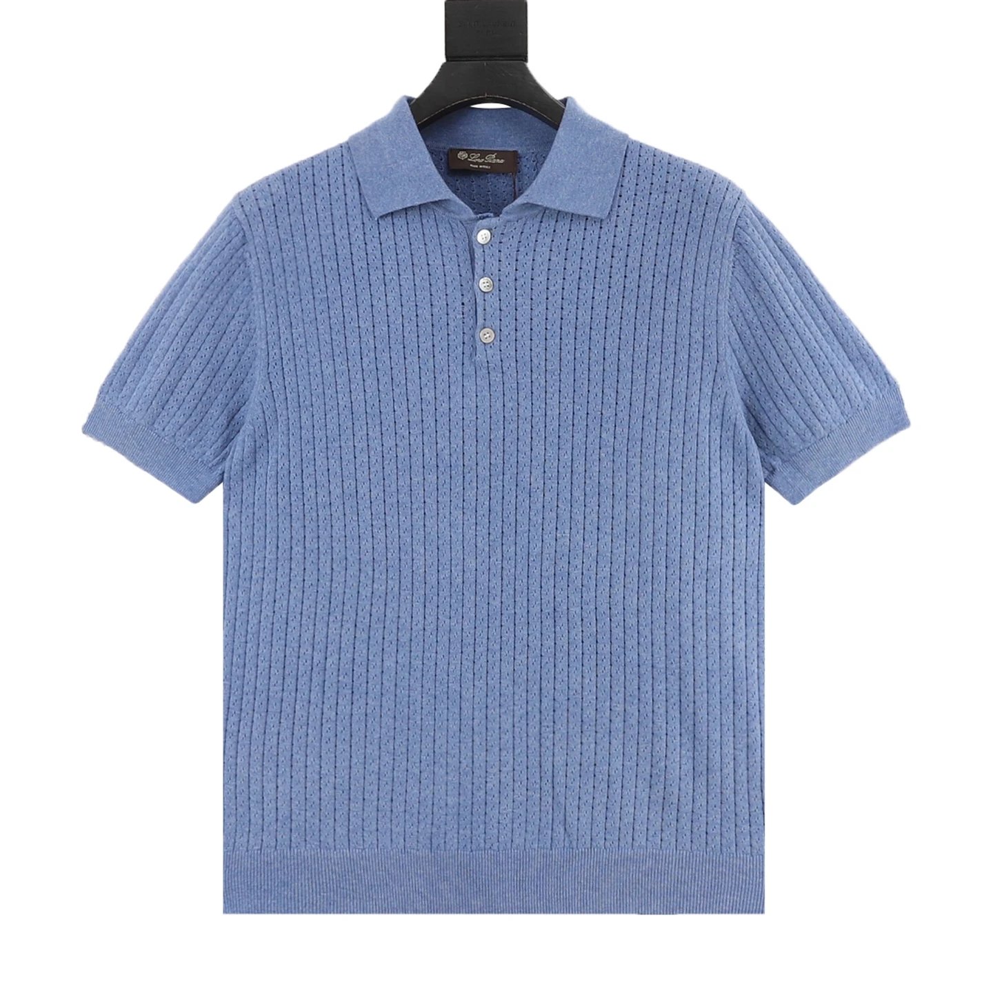 Rib Knit Wave Texture Linen T-Shirt photo 7