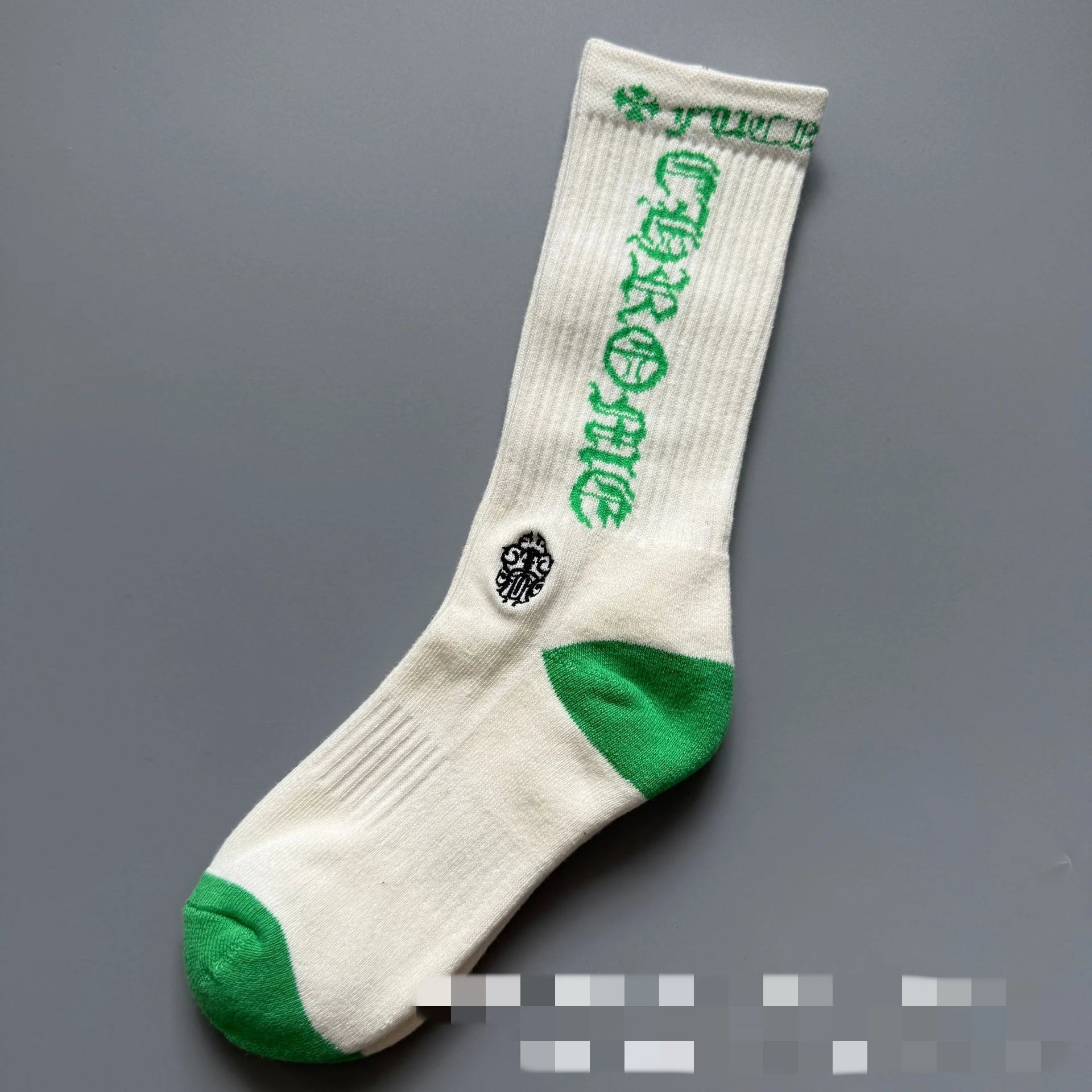 Striped Letter Red Lip Embroidered Sports Socks photo 3