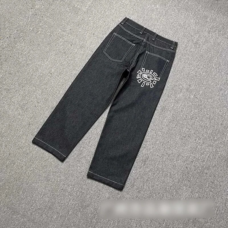 ADWYSD Letter Print Denim Jeans photo 7