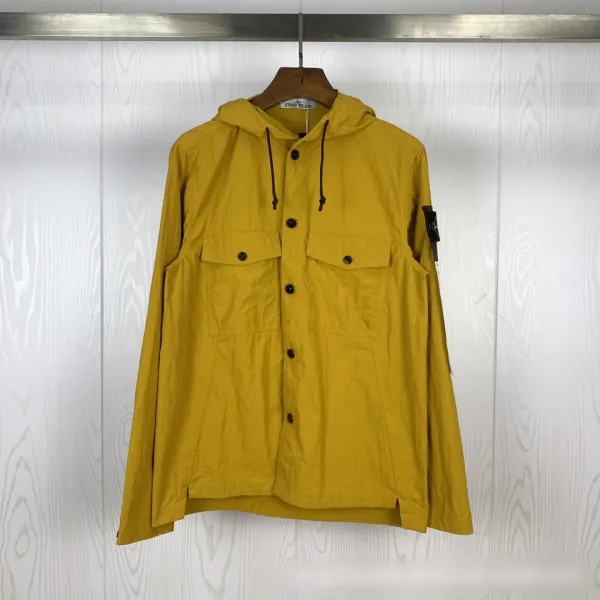 Stone Island Hooded Field Jacket Mustard Yellow Outerwear - 8