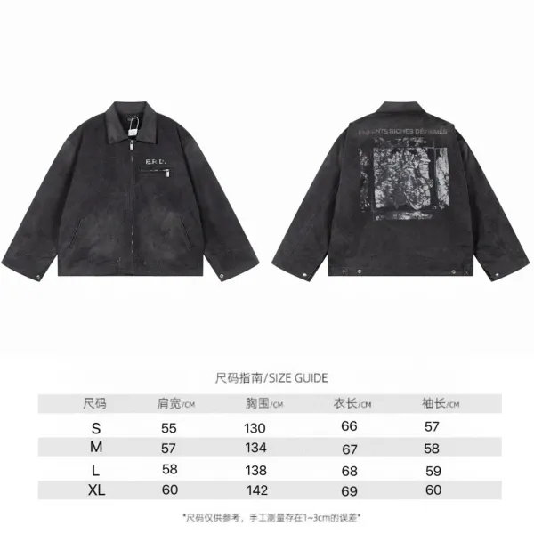 Gallery Dept. Distressed Military Hoodie in Beige and Navy - 2