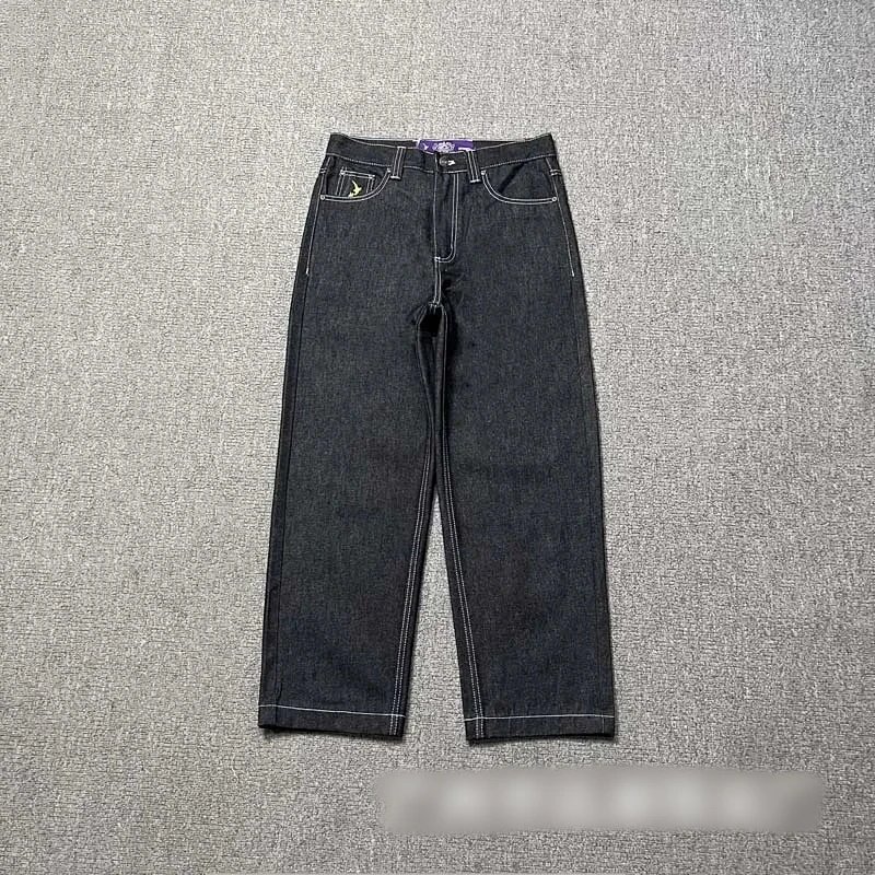 ADWYSD Letter Print Denim Jeans photo 6