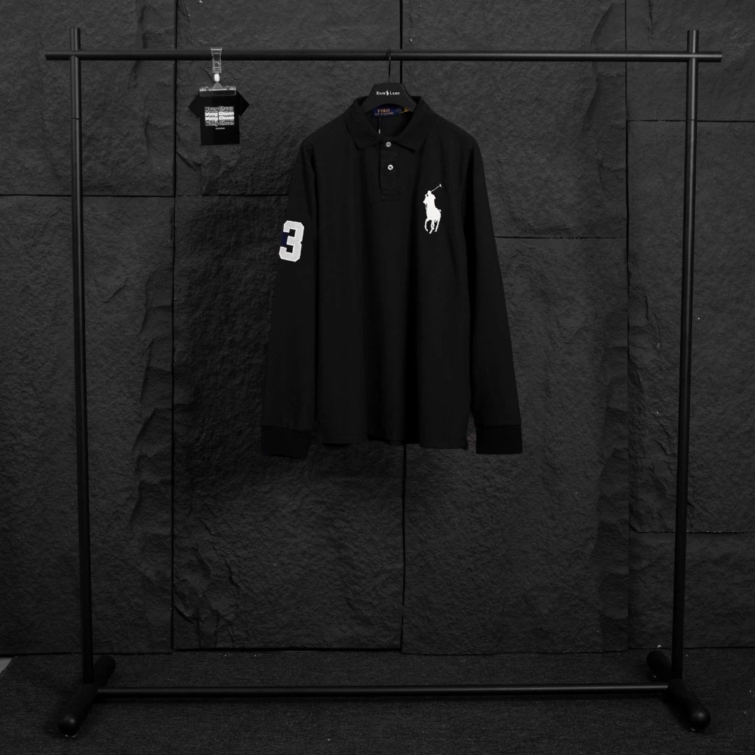 Classic Pony Embroidery Long Sleeve Polo Shirt photo 2