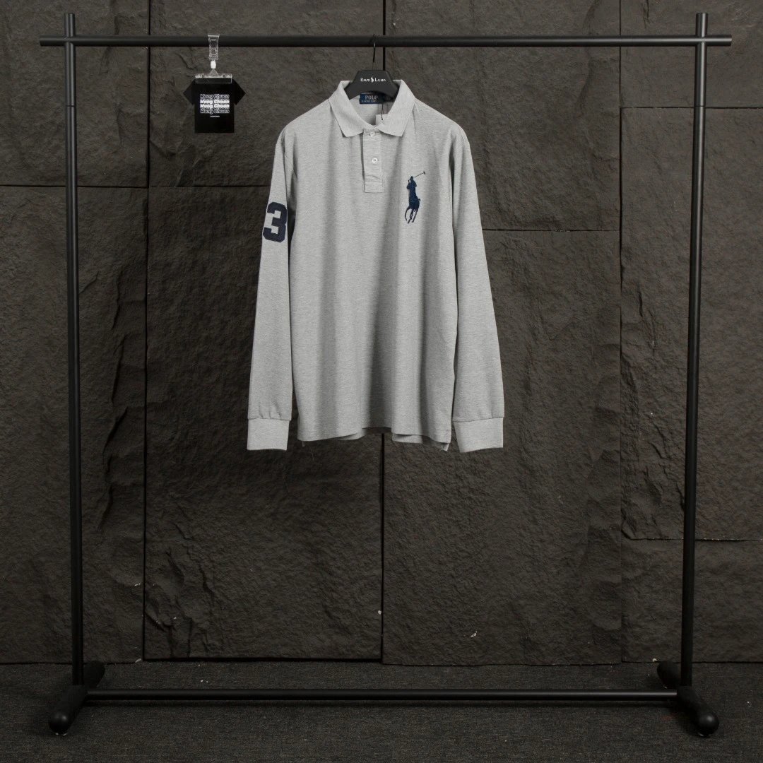 Classic Pony Embroidery Long Sleeve Polo Shirt photo 8