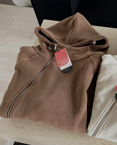 Fleece Diagonal Zip Hoodie photo 4