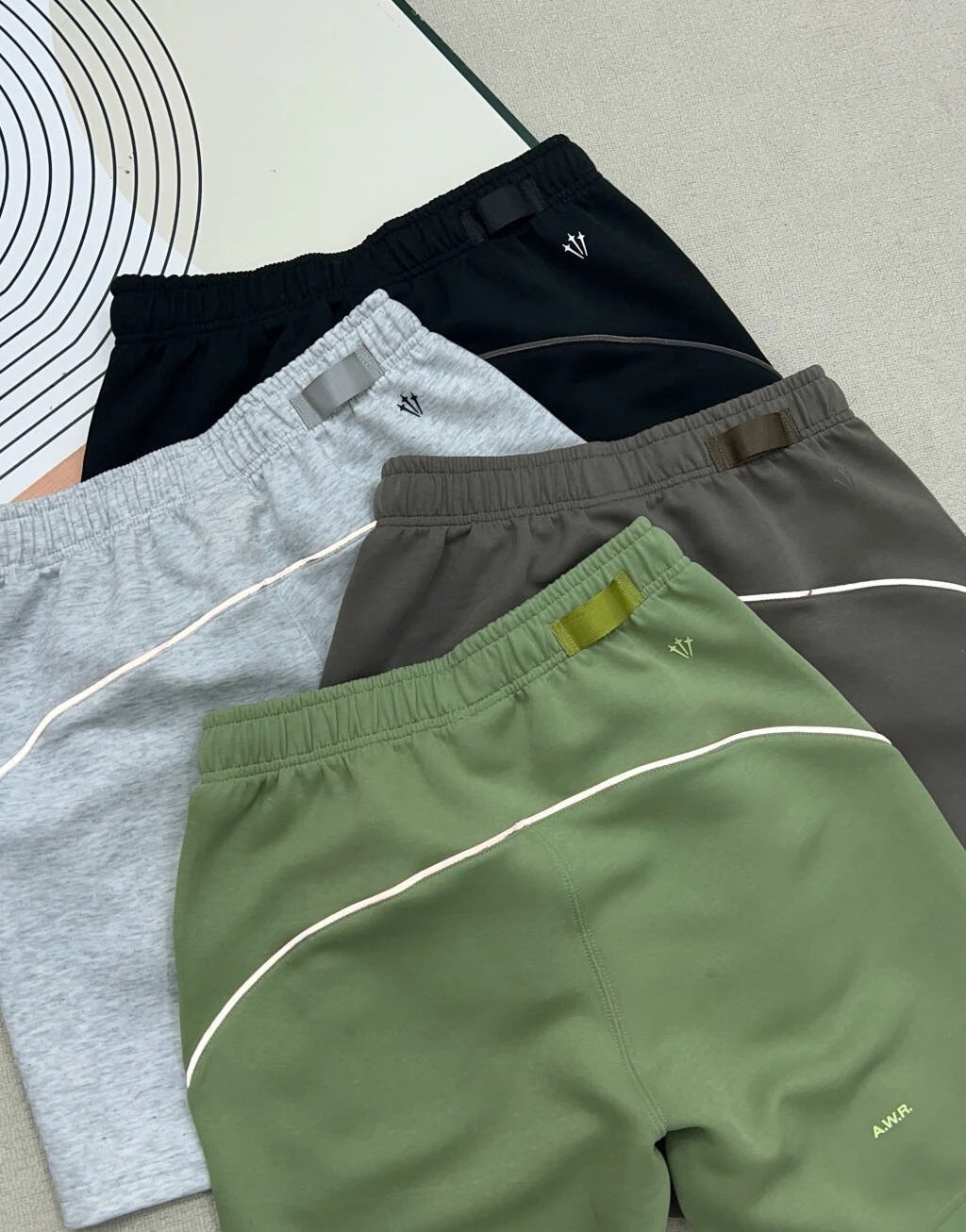 Summer Knit Reflective Stripe Cotton Athletic Shorts photo 7