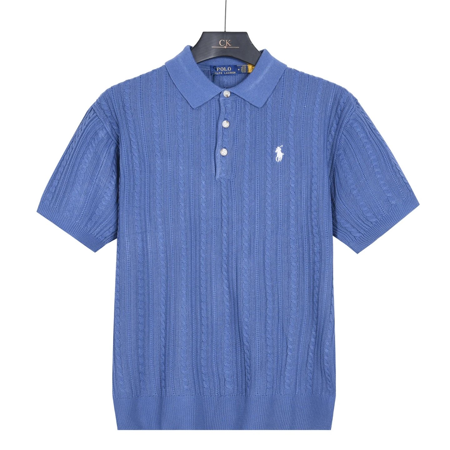 Cable Knit Polo Shirt photo 3