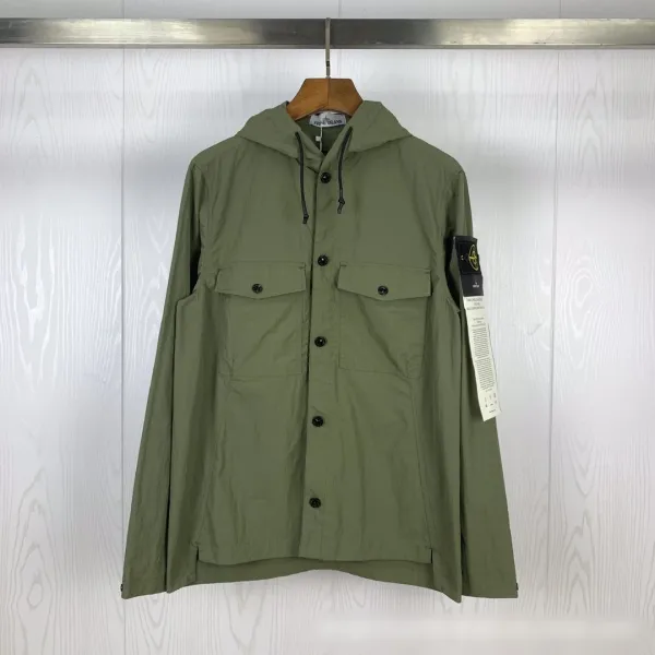Stone Island Hooded Field Jacket Mustard Yellow Outerwear - 10