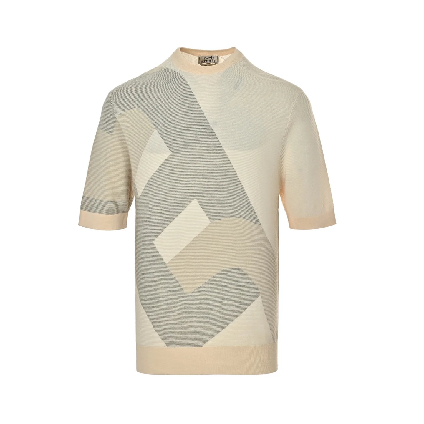Logo Jacquard Knit Cotton Short Sleeve photo 2