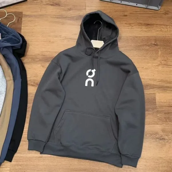 On Running Logo Hoodie Gray Hoodie - 1