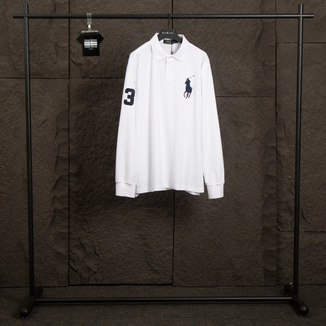 Classic Pony Embroidery Long Sleeve Polo Shirt photo 6