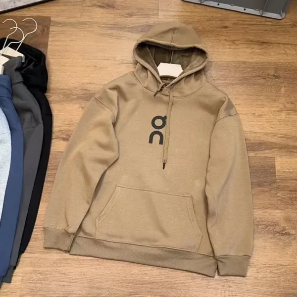 On Running Logo Hoodie Beige Hoodie - 1