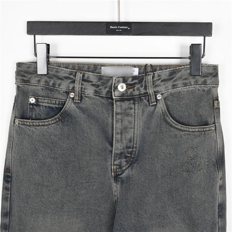 Pocket Embroidery Straight Jeans photo 6