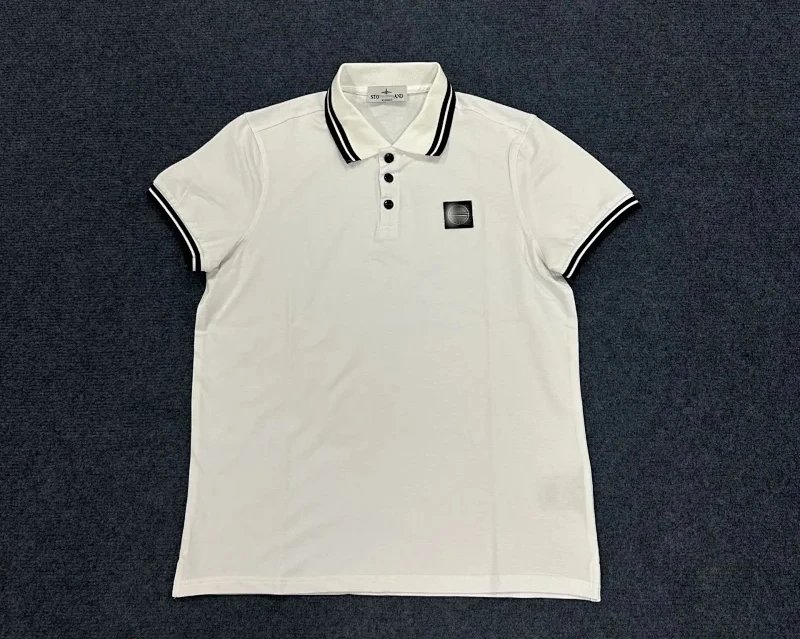 Striped Polo with Badge Embroidery photo 3