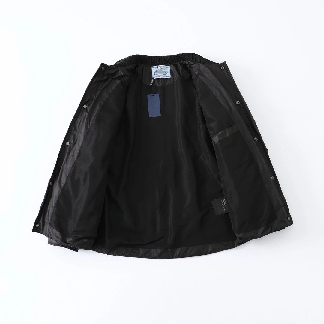 Triangle Metal Badge Stand Collar Jacket photo 7