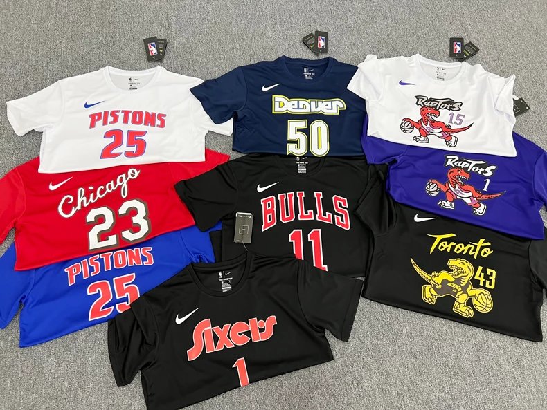 Summer Breathable Quick-Dry Sportswear Short & Long Sleeves, Raptors Basketball Training Jersey American Style Quick-Dry T-Shirt