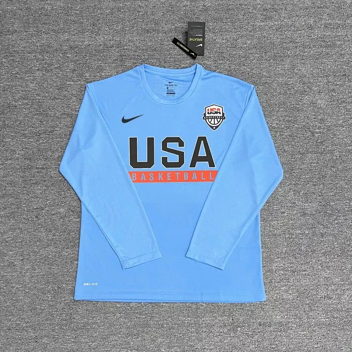 Chest Flag Light Blue Long Sleeve