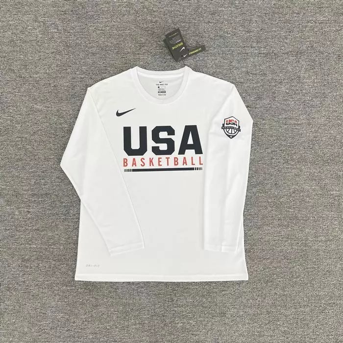 Shoulder Flag White Long Sleeve