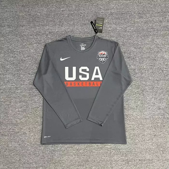 Chest Flag Dark Gray Long Sleeve
