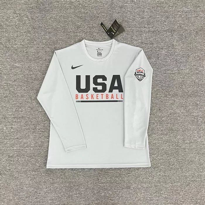 Shoulder Flag Gray Long Sleeve