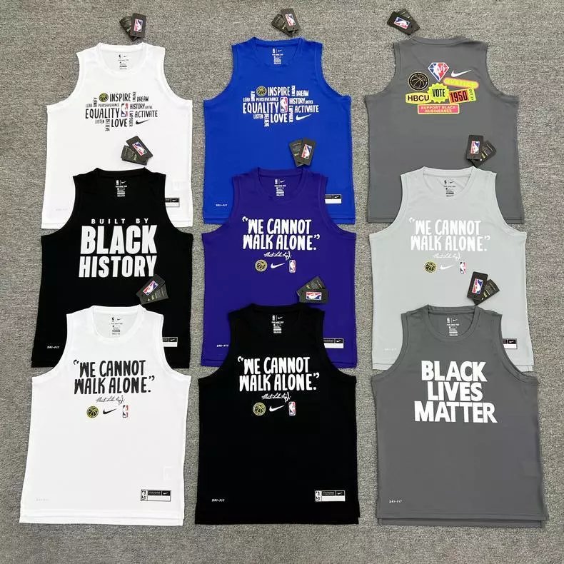 夏季速干无袖背心T恤热身运动投篮服，马丁限量语态度录篮球训练服背心 - 133079