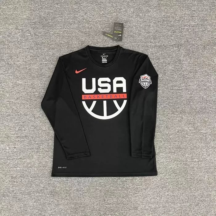 Half-Circle Basketball Black Long Sleeve
