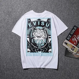 thumbnail for Evisu Fukushin Dharma new cotton short-sleeved T-shirt
