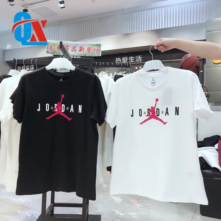 Nike Flyers AIR JORDAN AJ Jordan round neck cotton breathable short sleeve men's basketball sports T-shirt 1908 L-4XL