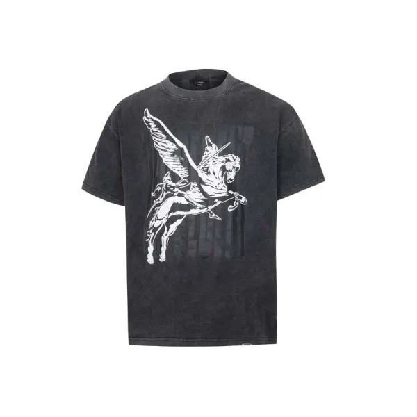 Represent Pegasus Graphic Washed Black T-Shirt - 12