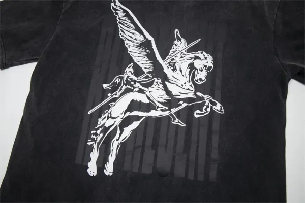 Represent Pegasus Graphic Washed Black T-Shirt - 17