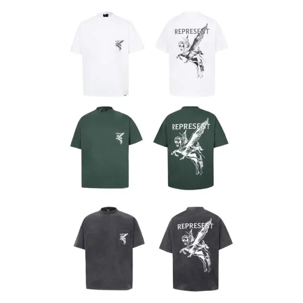 Represent Pegasus Rider Army Green T-Shirt - 15