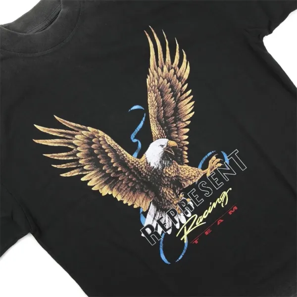Represent Eagle Print Oversized T-Shirt Beige - 19