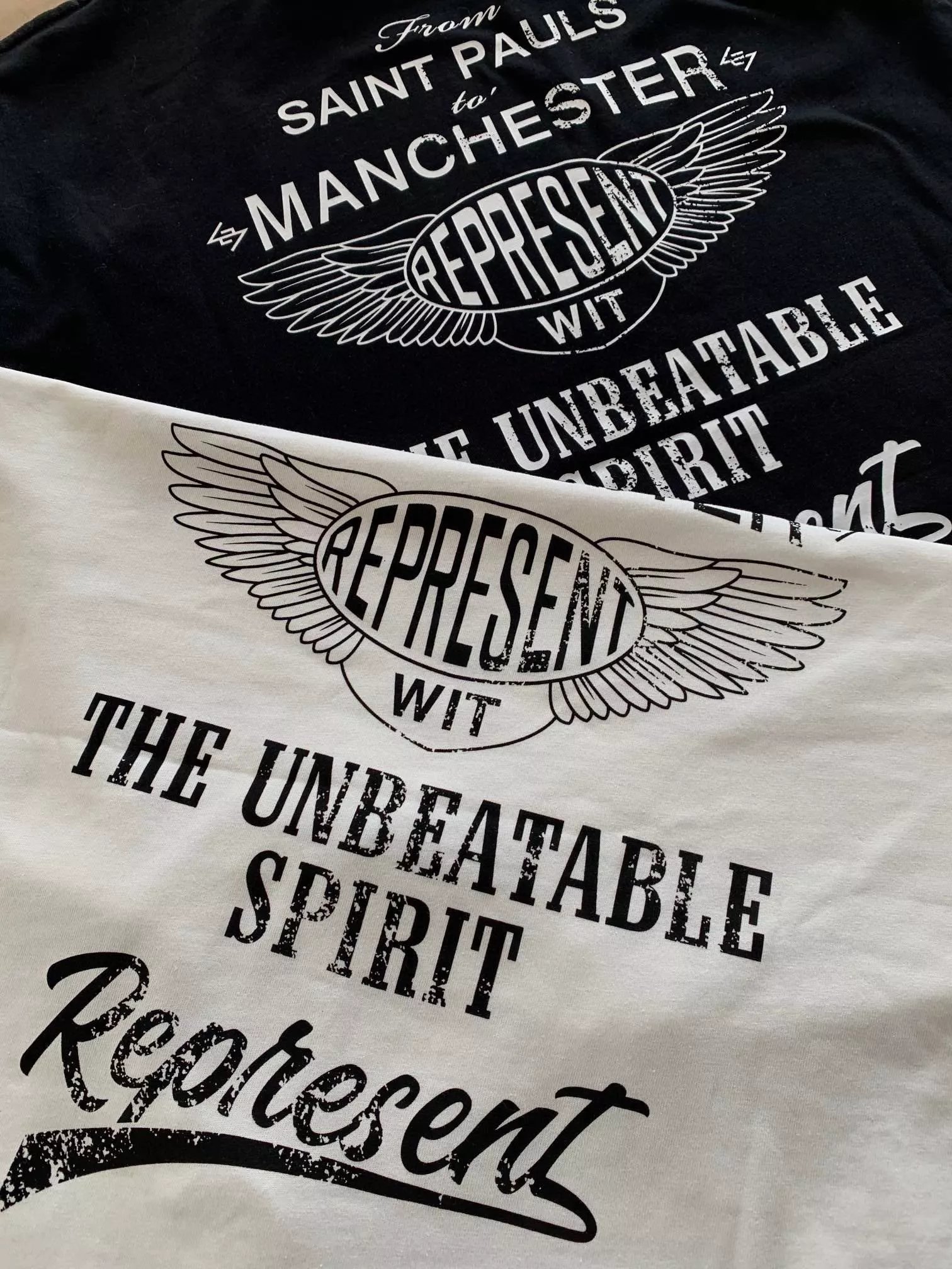 Represent Manchester City Inspired Graphic T-Shirt Off-White - 39
