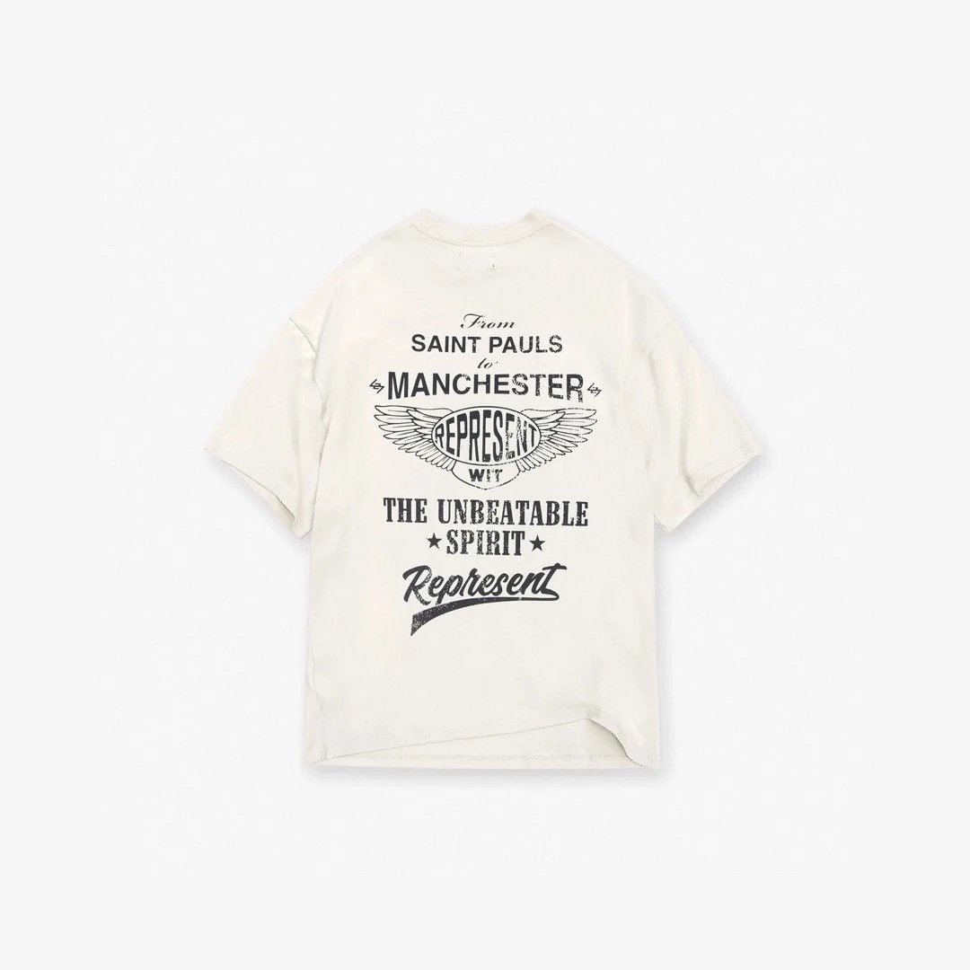 Represent Manchester City Inspired Graphic T-Shirt Off-White - 33
