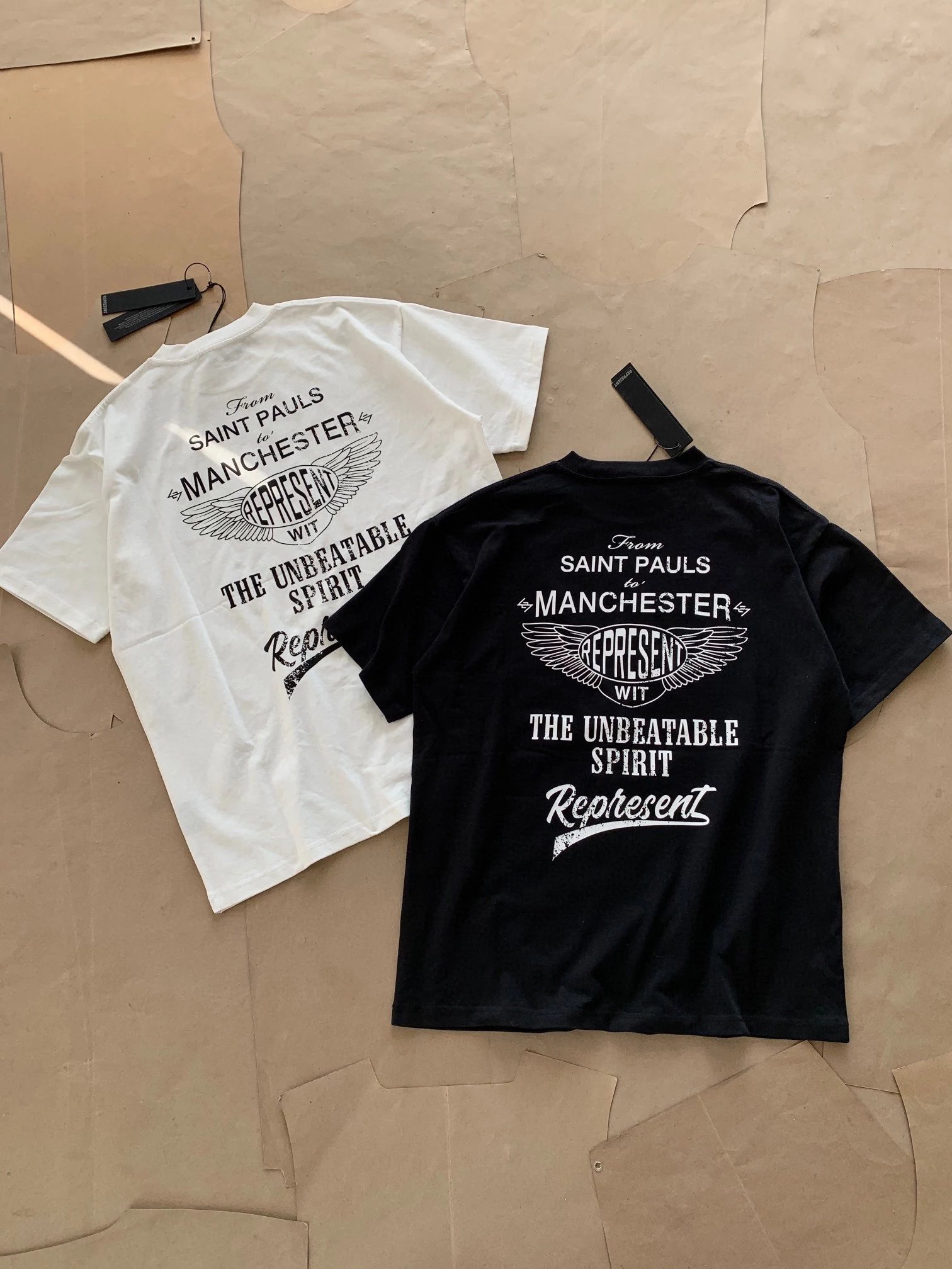 Represent Manchester City Inspired Graphic T-Shirt Off-White - 35