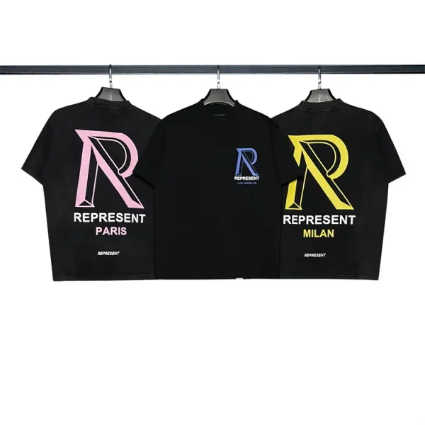 Represent Milan Oversized Washed Black T-Shirt - 13