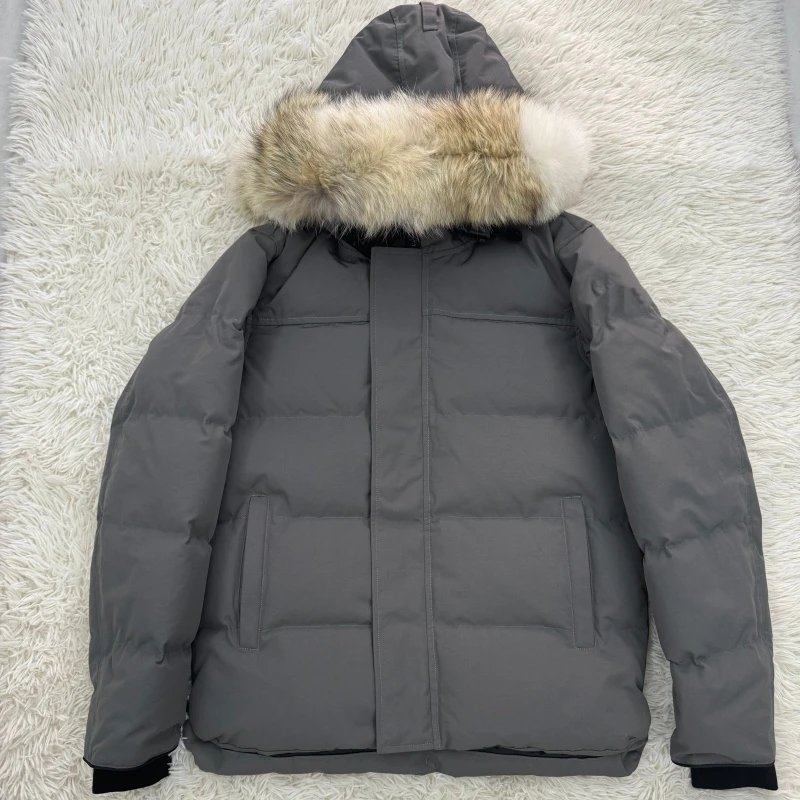 Grey red badge fur