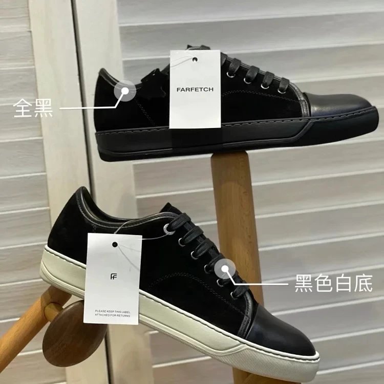 Special Deal! LANVIN Men's Casual Lace-Up Suede Leather Sneakers (Display Model) Originally $600+ (Final Sale - No Returns or Exchanges)