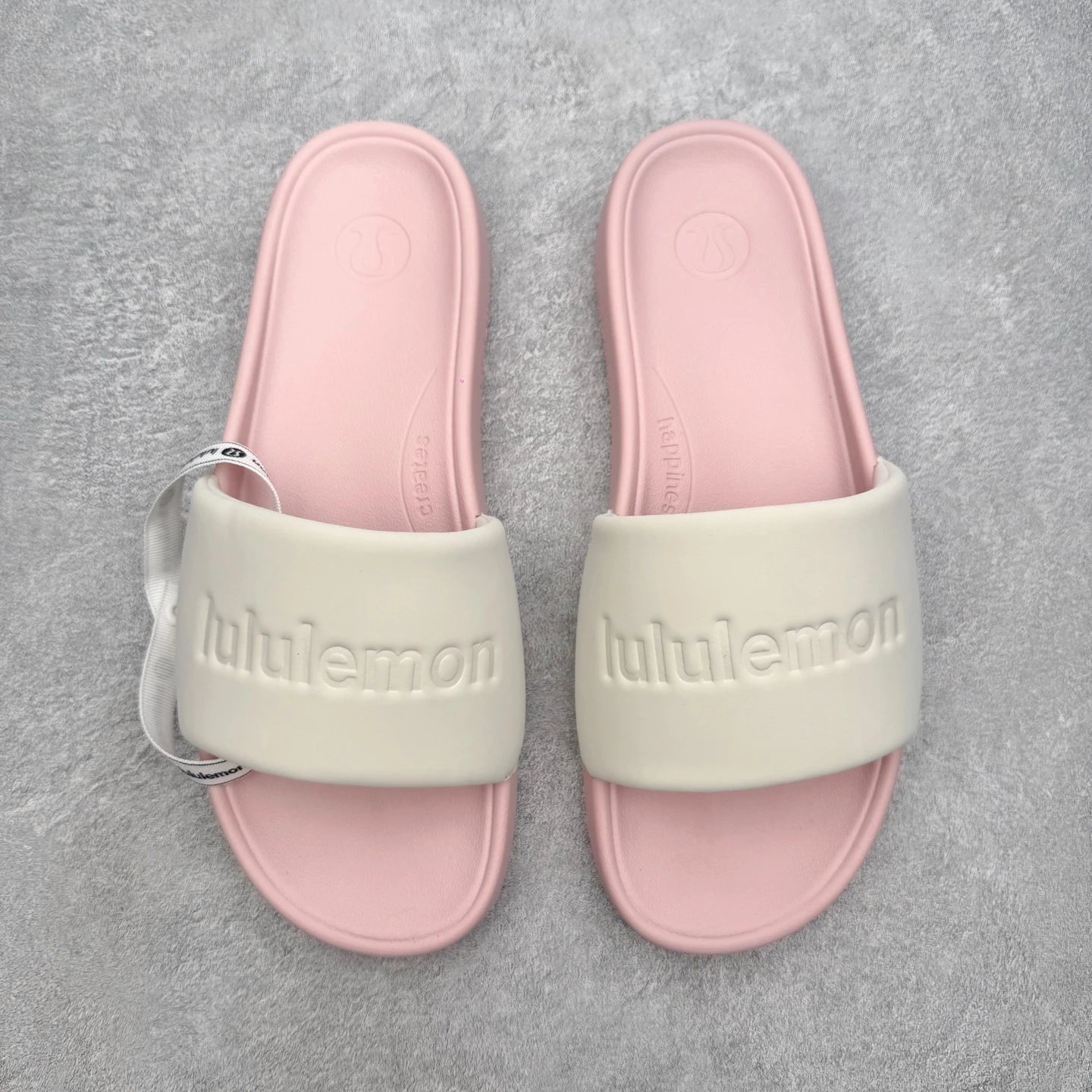 lululemon Sandals Restfeel Slide — Pink and white