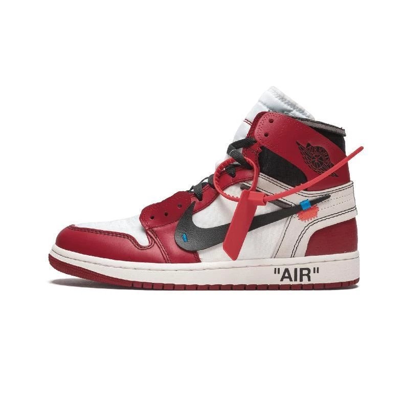 毒包装Air Joan 1 x OFF WHITE联名 AJ1白红黑 男鞋 篮球鞋AA3834