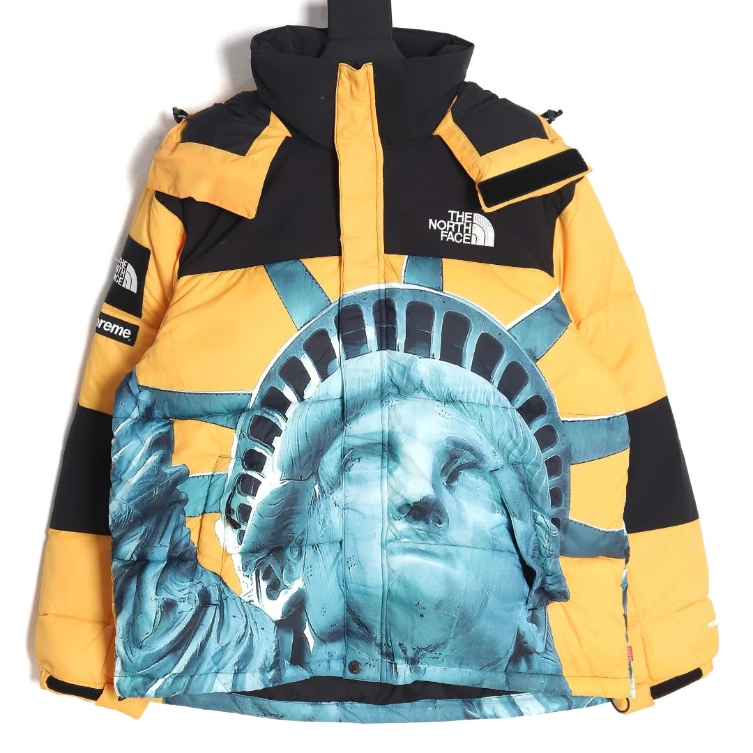 Supreme The North Face Statue of Liberty Baltoro Down Jacket Yellow
