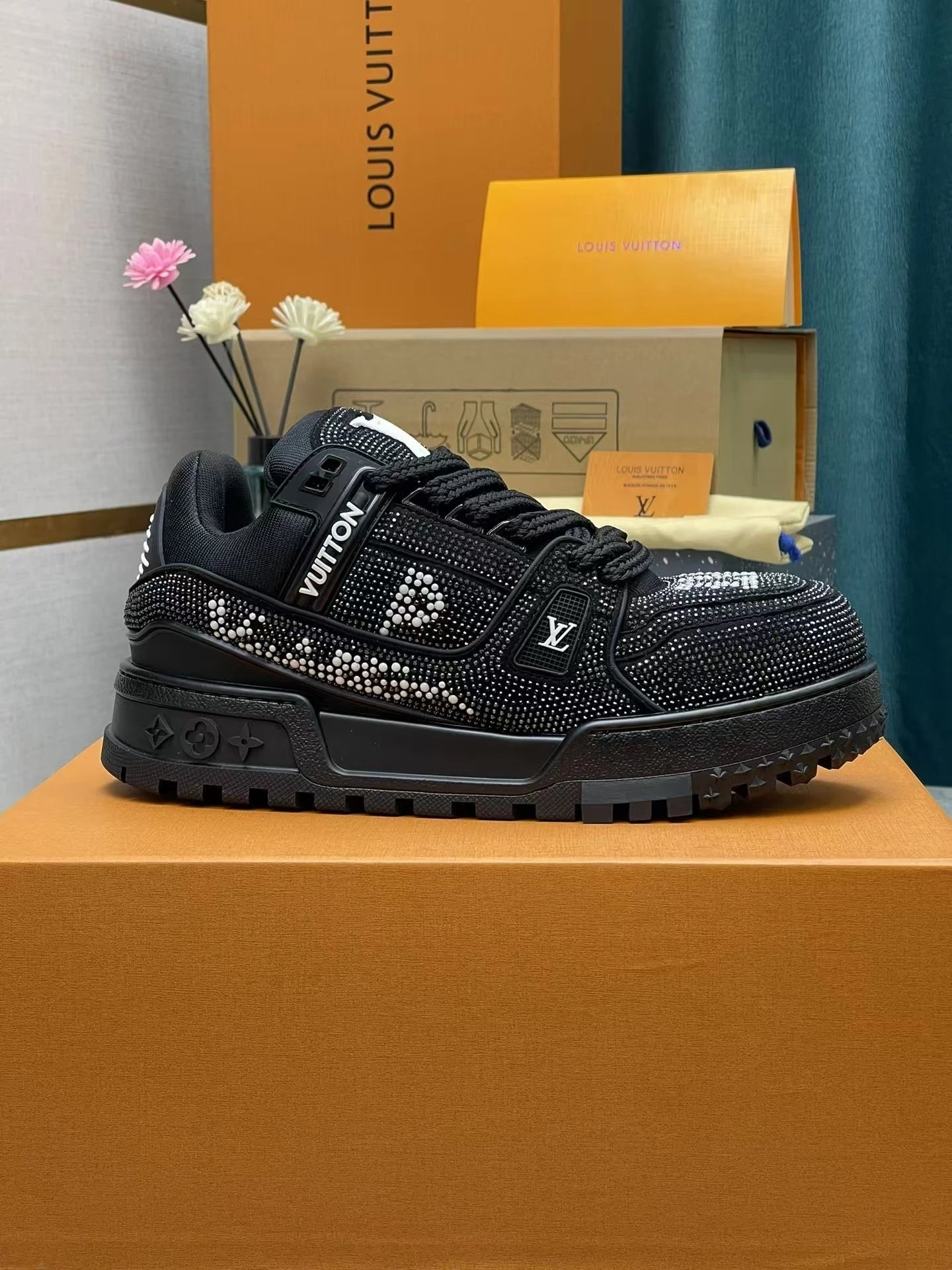 Louis Vuitton Black Platform Sneakers