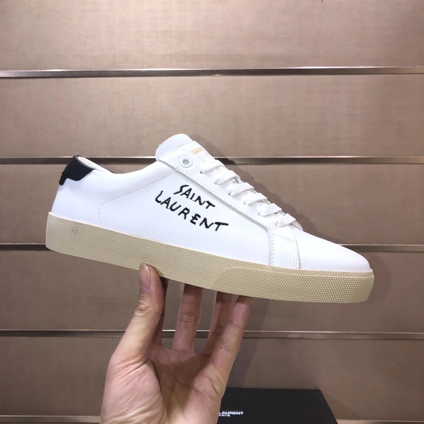 Saint Laurent White Low Top Sneakers