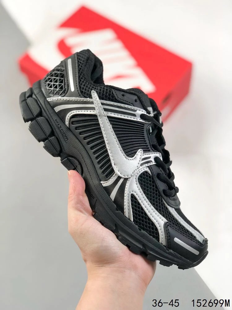 Nike Black and Silver Running Sneakers