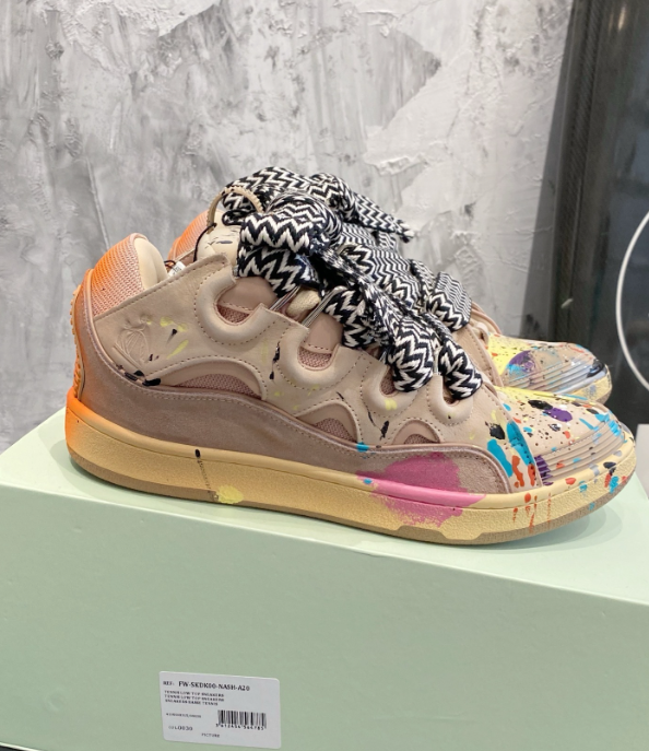 Beams Paint Splatter Low Top Sneakers
